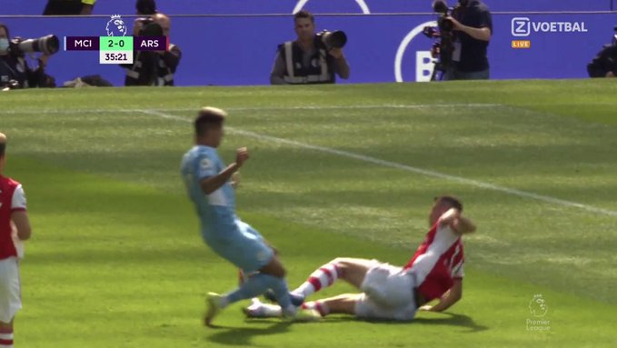 Granit Xhaka Given a Straight Red Card for a Reckless tackle